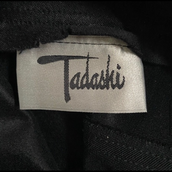 Tadashi Shoji Mesh Panel Black Full Length Dress - Picture 7 of 11